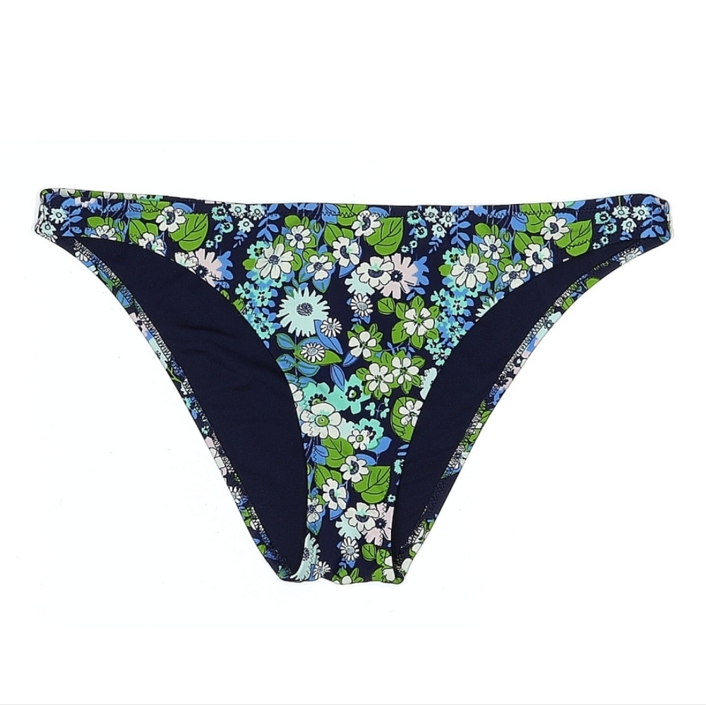 AERIE, Floral Blue Swim Bottoms
